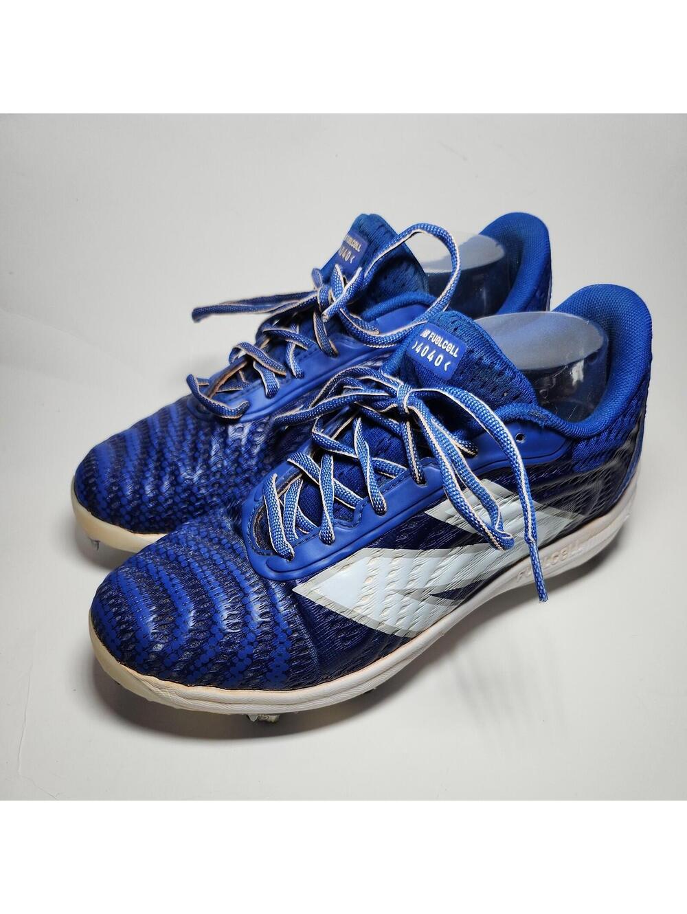 NEW BALANCE Men's FuelCell 4040  Baseball Metal Cleats Blue White Size 7.5 M